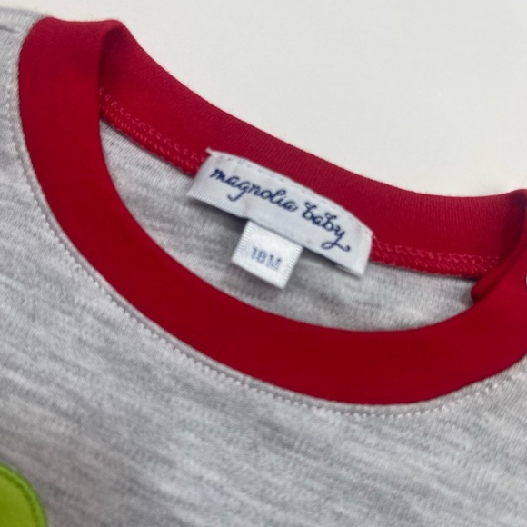 NWT Magnolia Baby Appliqué Heart Dinosaur Kids Long Sleeve Shirt - Picture 3 of 5